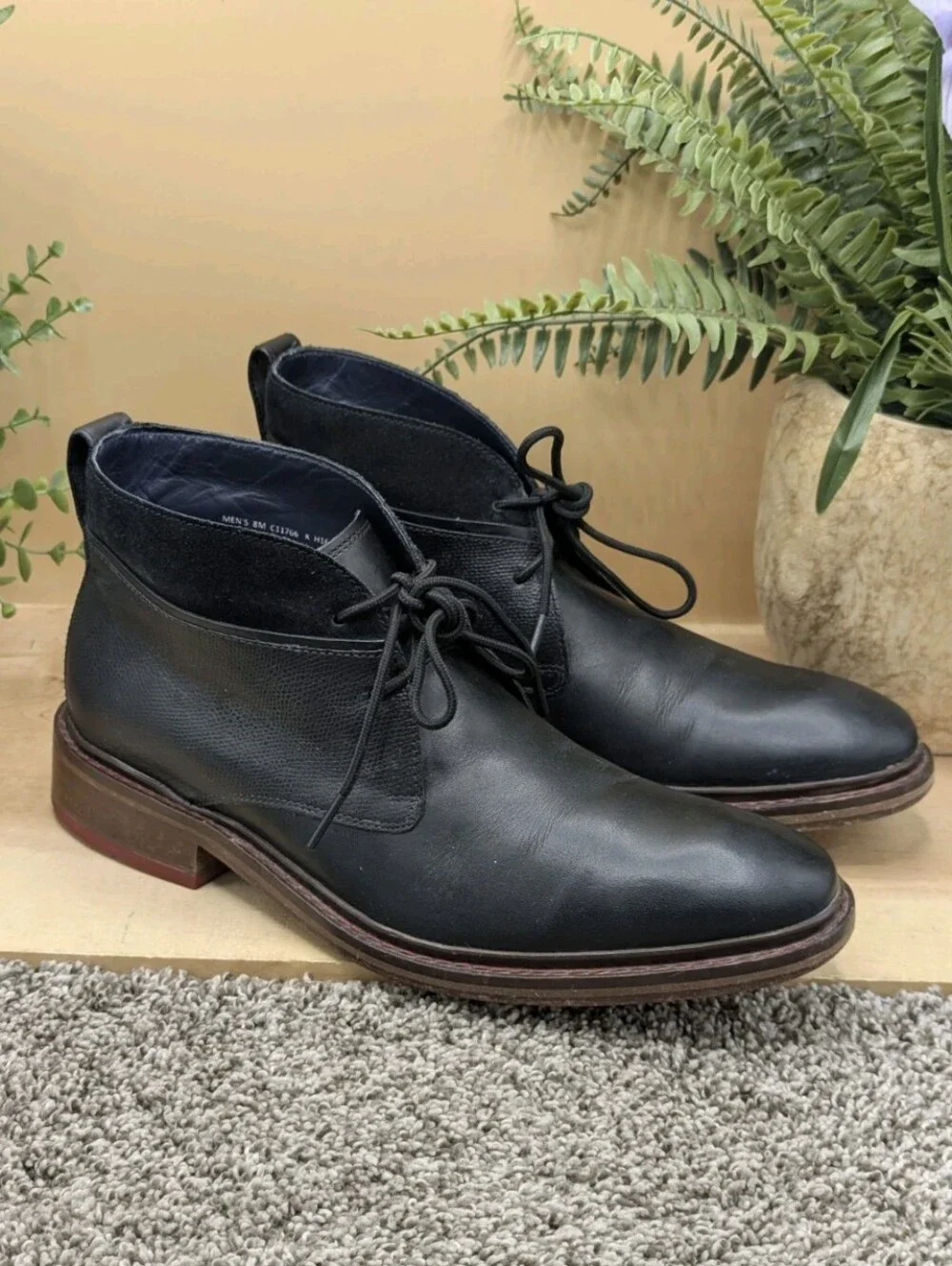 Cole Haan Men's Size 8 Colton Winter Chukka Boots Heeled Water Resistant